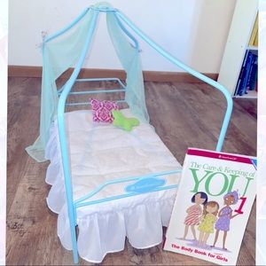 American Girl Canopy Bed and Book
